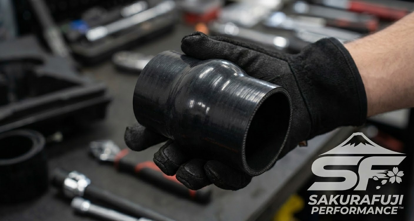 3.0" (76mm) Hump Coupler - 4-Ply Black Silicone Hose