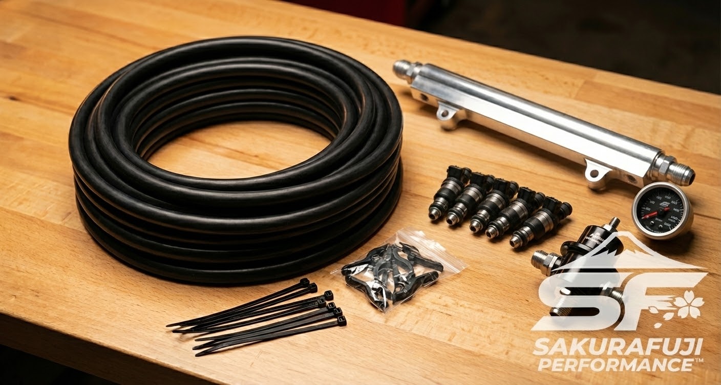 High Performance Silicone Vacuum Hose Kit - Black (10ft Roll)