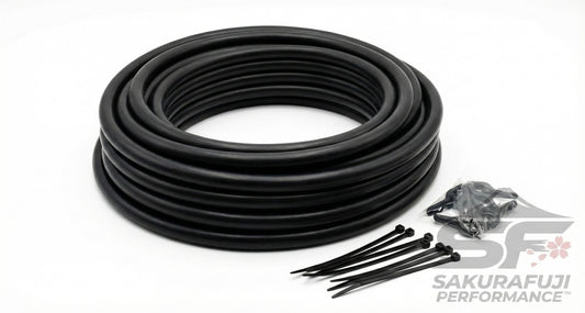 High Performance Silicone Vacuum Hose Kit - Black (10ft Roll)