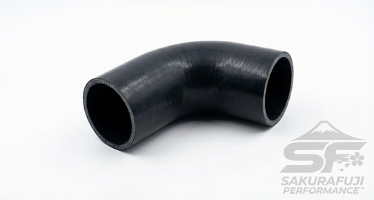 45 Degree Silicone Elbow Coupler Hose - 4-Ply Reinforced Black