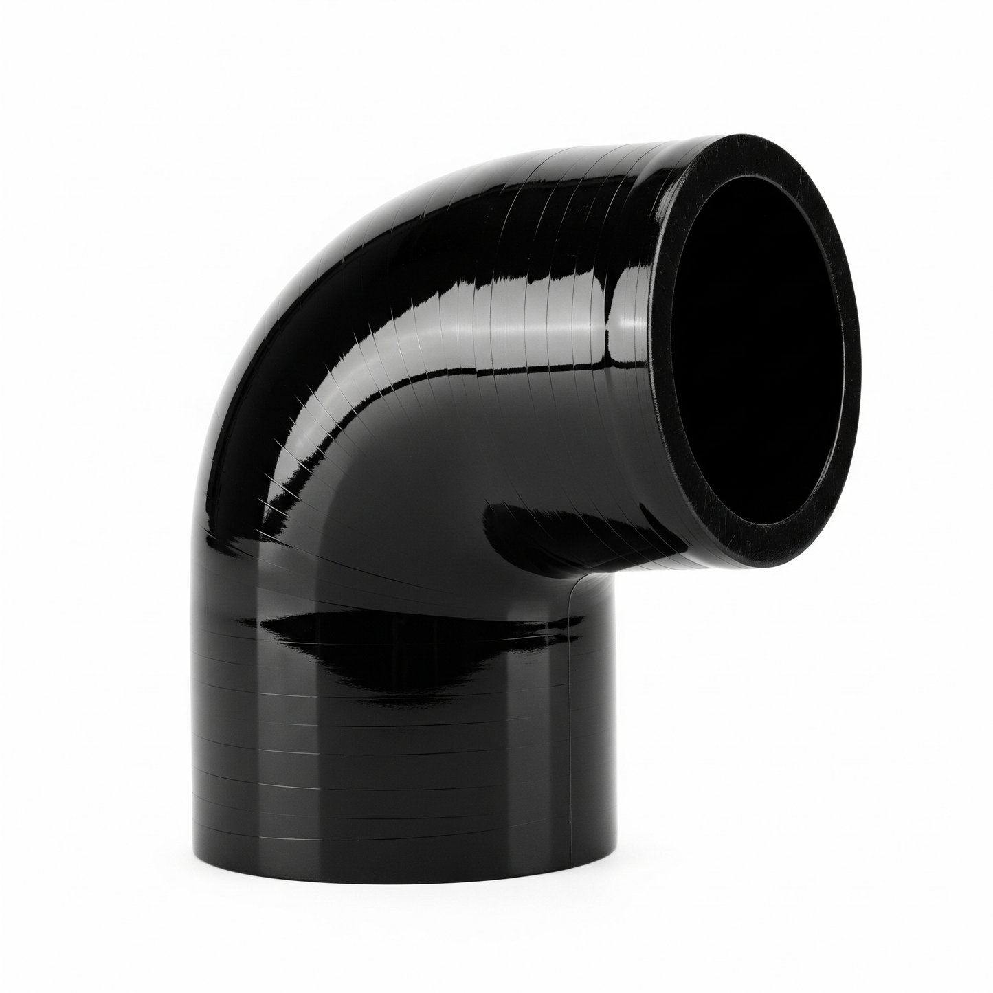 90 Degree Silicone Elbow Coupler Hose - 4-Ply Reinforced Black