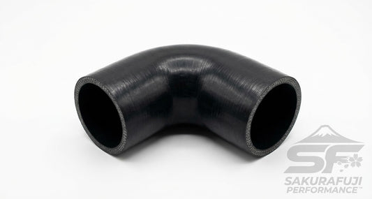 90 Degree Silicone Elbow Coupler Hose - 4-Ply Reinforced Black