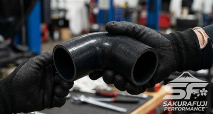 90 Degree Silicone Elbow Coupler Hose - 4-Ply Reinforced Black