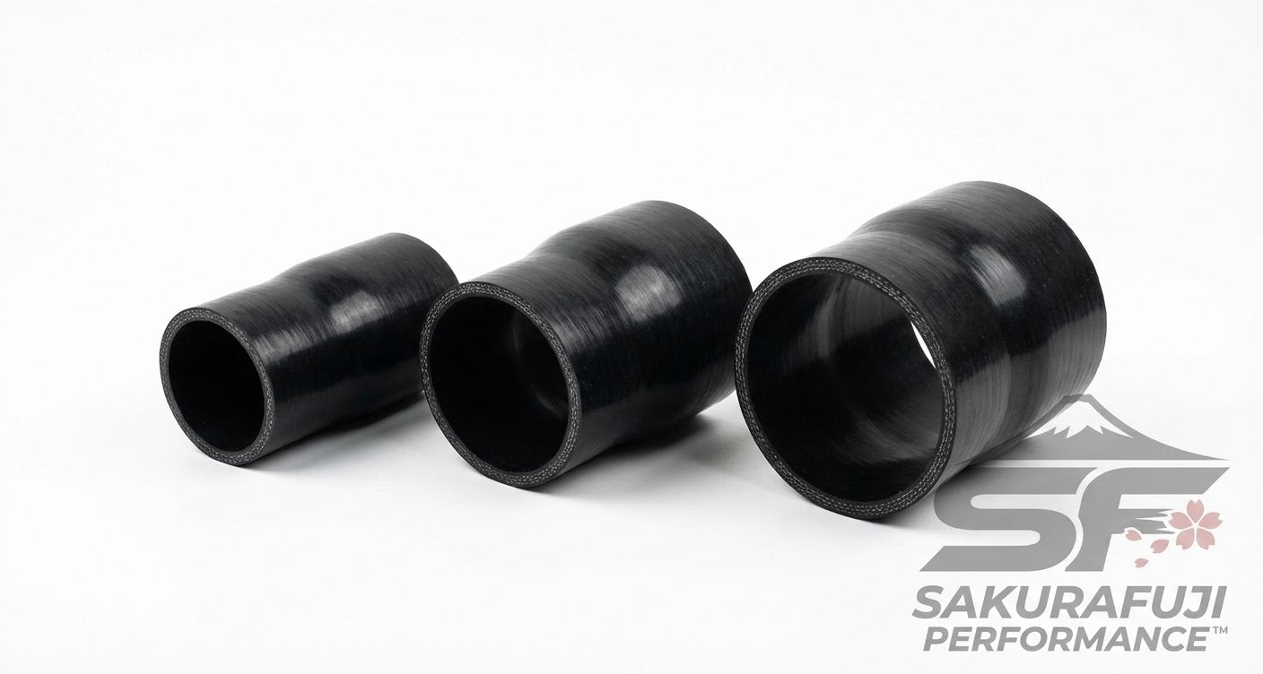 Straight Reducer Silicone Coupler Transition Hose - 4-Ply Black