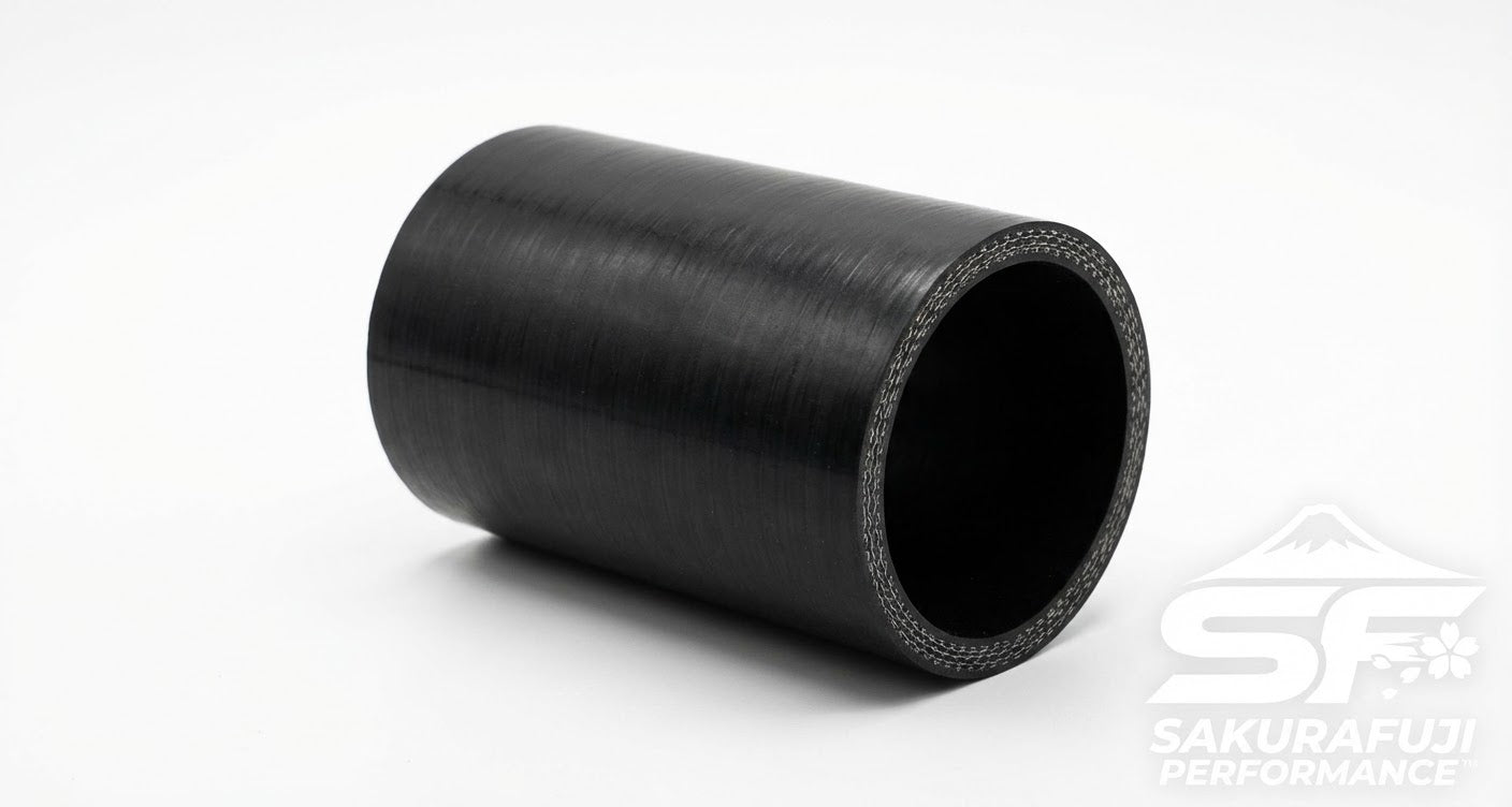 Straight Silicone Coupler Hose - 4-Ply Reinforced Black (3" Length)