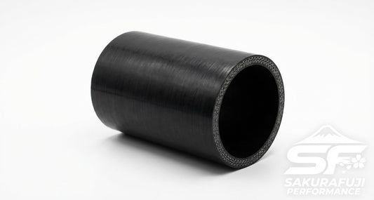 Straight Silicone Coupler Hose - 4-Ply Reinforced Black (3" Length)